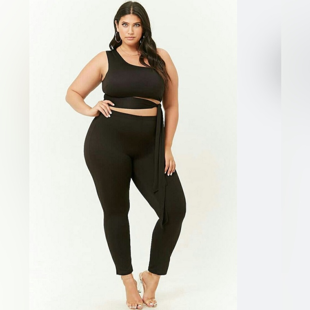 Plus size One shoulder jumpsuit